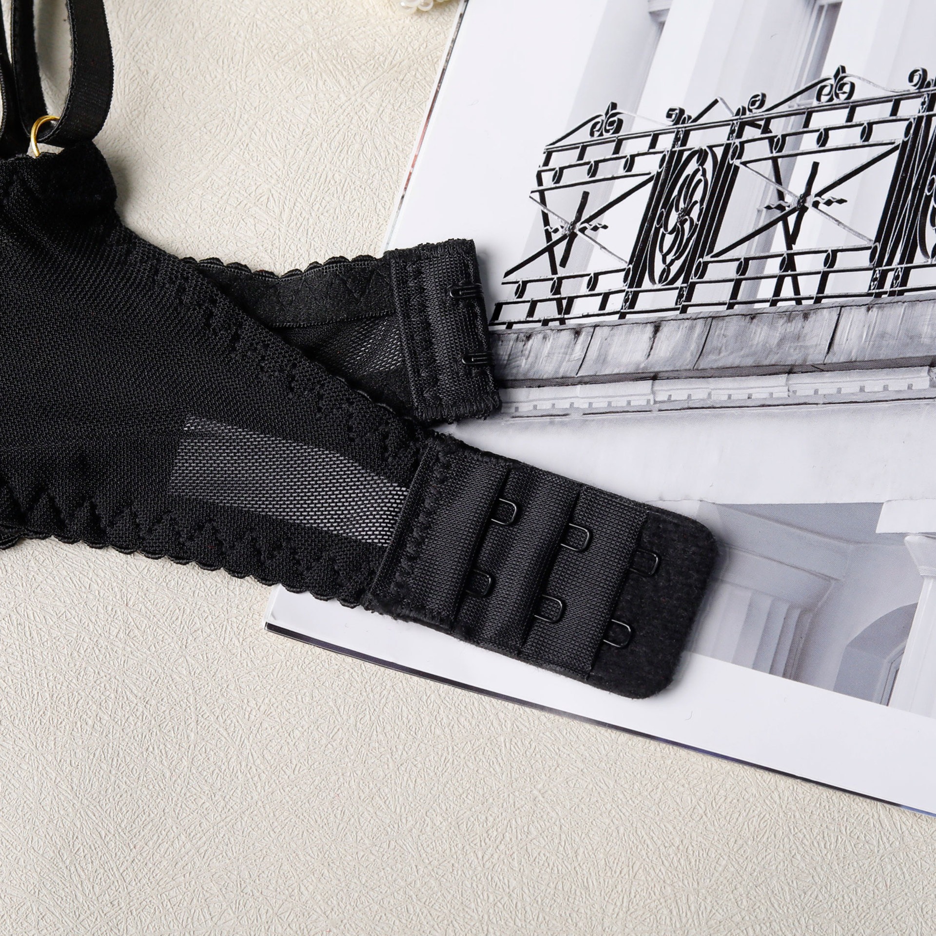 Floral Embroidery Lace Garter Intimates Set With Lace Gloves - Image 27