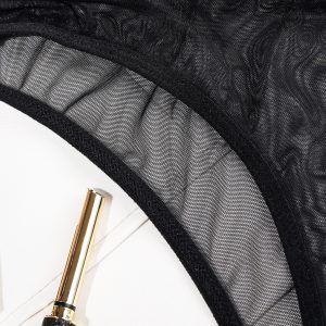 Striped Waistband Mesh Cutout Bodysuit Intimates - Image 14
