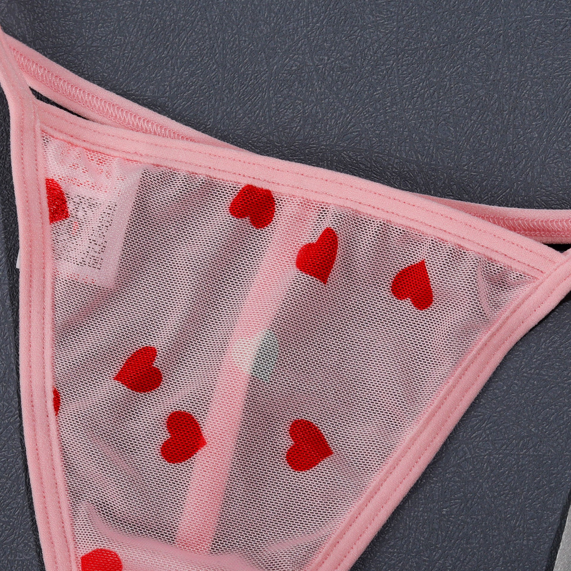 Heart Print Mesh Ruched Slip Intimates - Image 15
