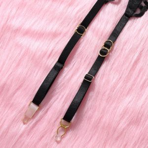 Leopard Print Lace Corset Suspender Intimates Set - Image 16