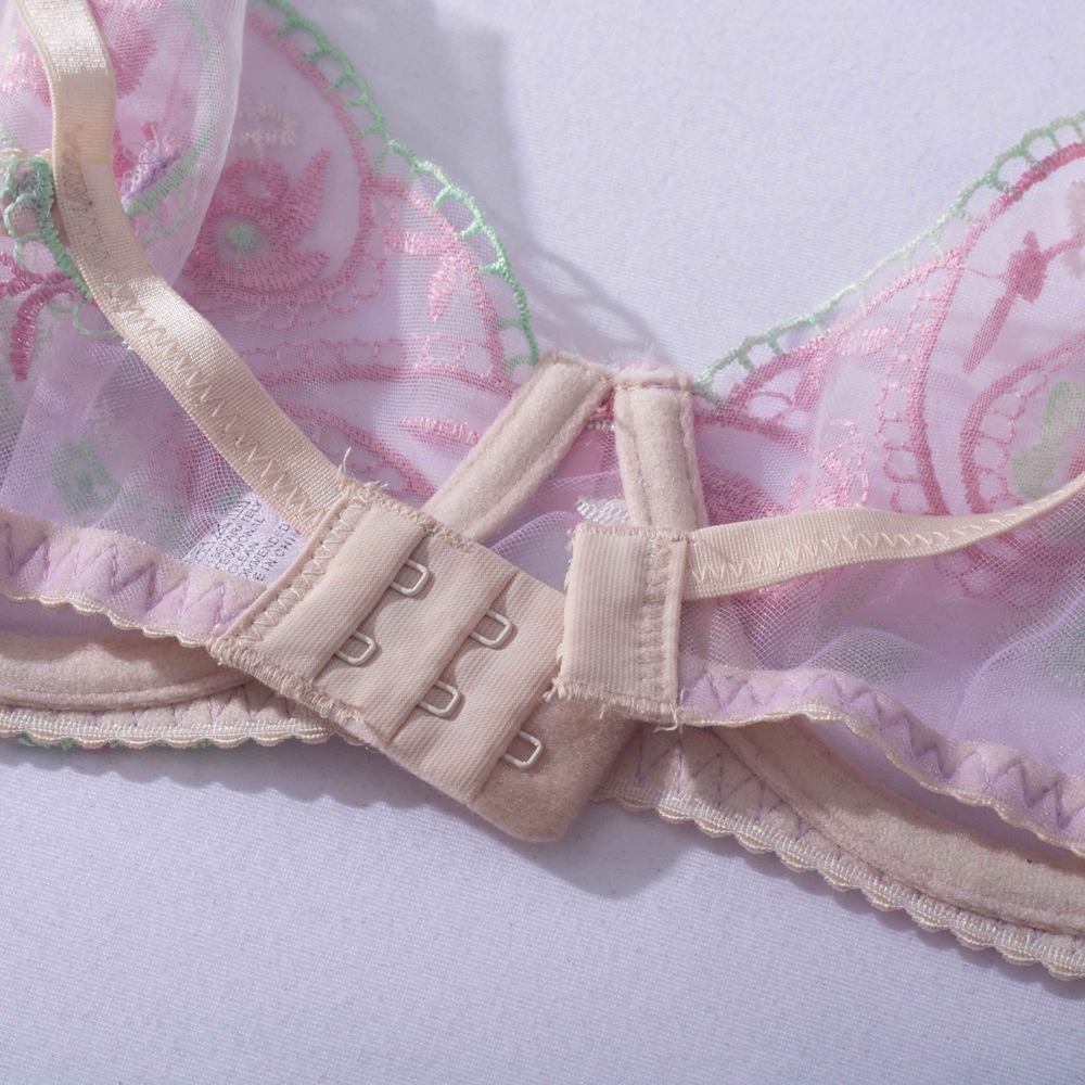 Pastel Purple Floral Embroidered Lace Suspender Intimates Set - Image 18
