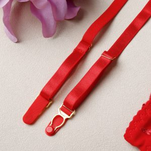 Floral Embroidery Lace Garter Intimates Set With Lace Gloves - Image 18